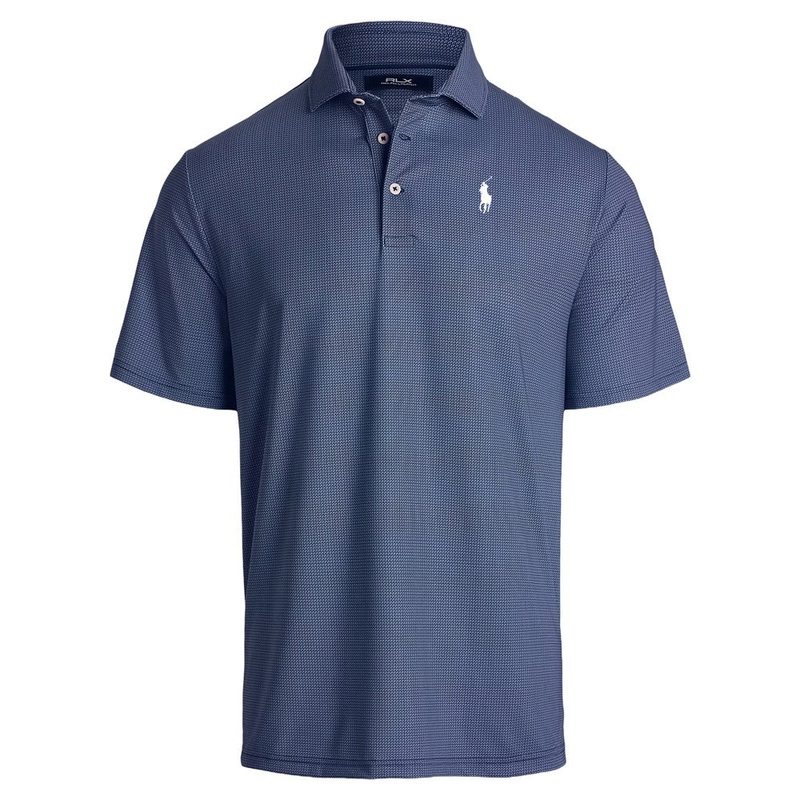 Ralph Lauren Classic Fit Performance Golf Polo Micro Cube Office Blue – SP25 Men