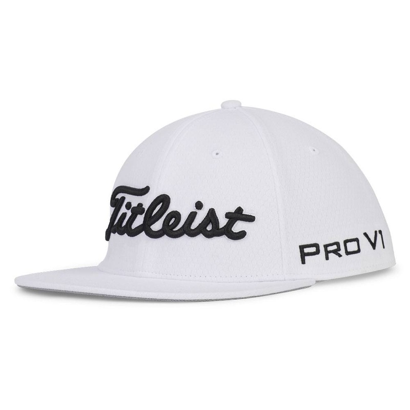 Titleist Tour Elite Flat Bill Golf Cap White/Black – 24 Men