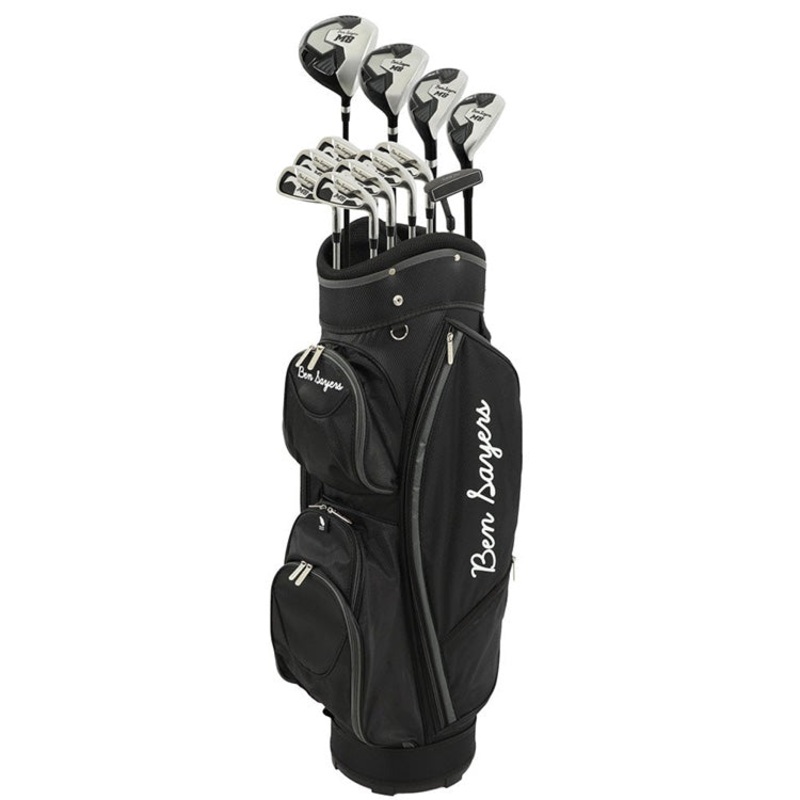Ben Sayers M8 13-Piece Cart Bag Golf Package Set – Graphite/Steel