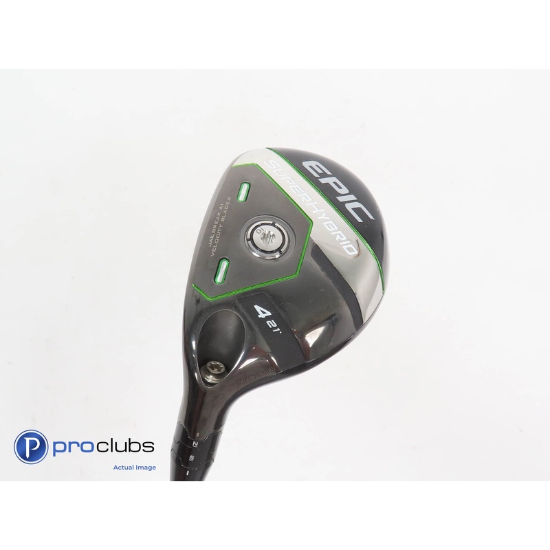 Left Handed Callaway Super Hybrid 21* 4 Hybrid – SteelFiber fc75 Regular 367099