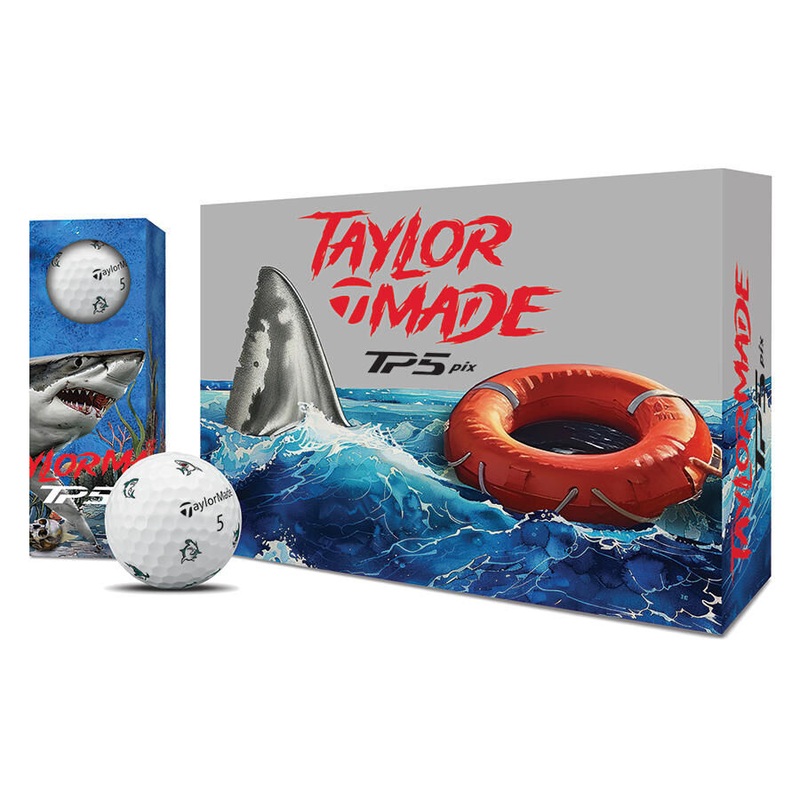 TaylorMade TP5 Pix Sharks Golf Balls