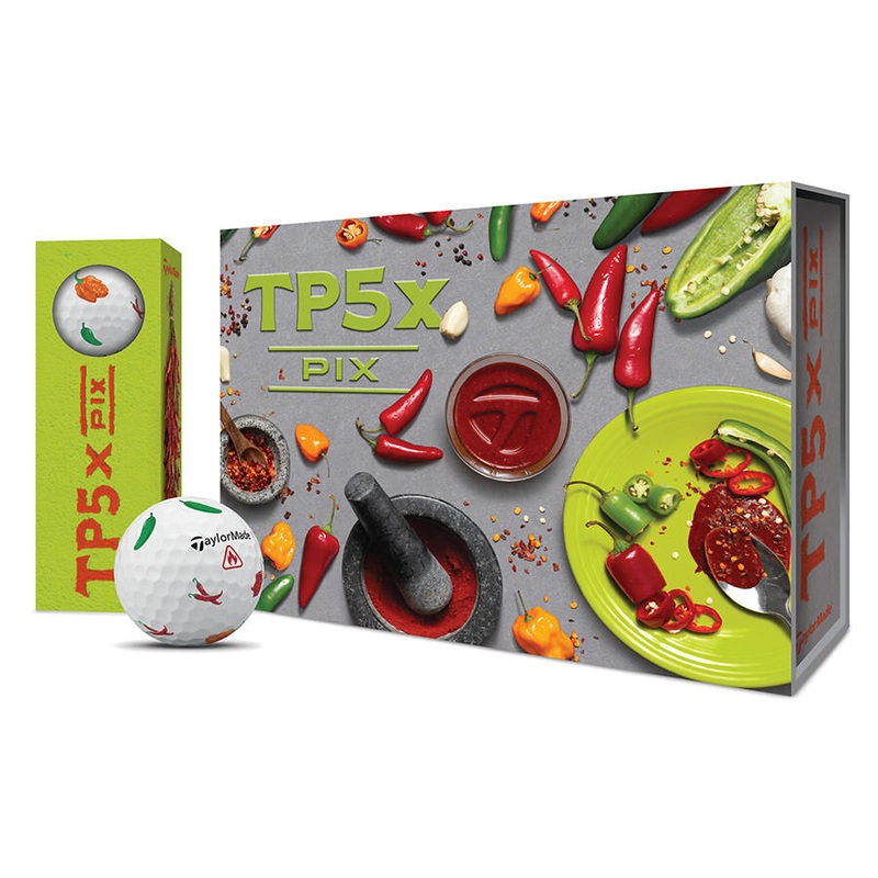 TaylorMade TP5x Pix Hot Shot Peppers Limited Edition Golf Balls (1 Dozen)