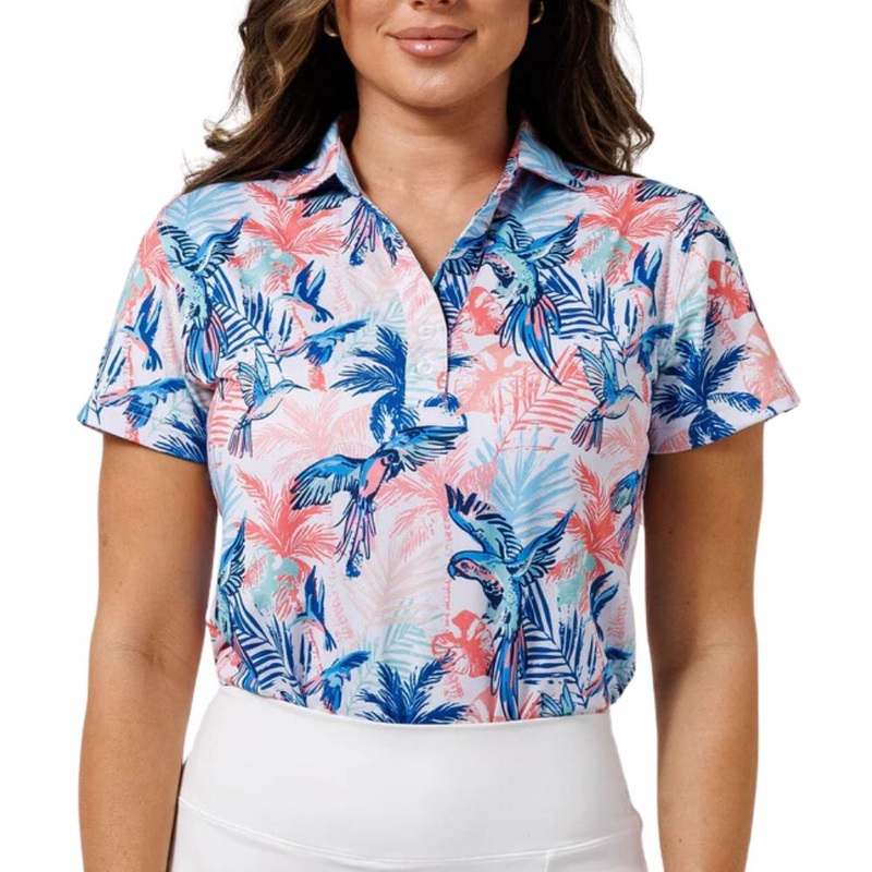 Waggle Women’s Birds of Paradise Polo 24