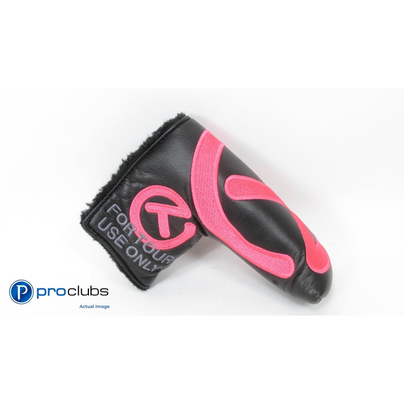 SCOTTY CAMERON TOUR CIRCLE-T INDUSTRIAL PINK / BLACK PUTTER HEADCOVER #329227