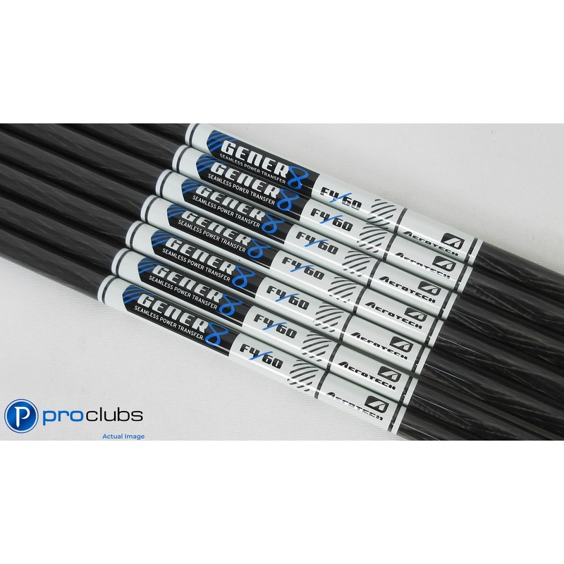 7- NEW AEROTECH GENER8 60 F4 STIFF FLEX GRAPHITE IRON SHAFTS .370 TIP #349525