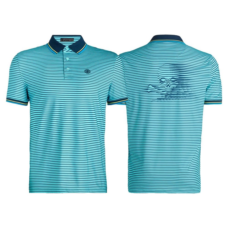 Gfore Skull & Tees 3D Tech Jersey Golf Polo Storm – SP24 Men