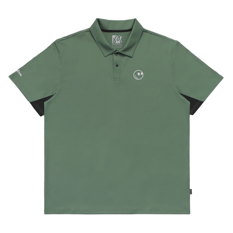 Malbon Performance Pique Golf Polo Forest/Black – SP24