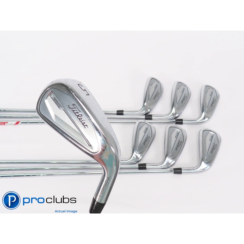 Nice Titleist ’23 T350 5-PW,GW IRON SET – AMT Red R300 Regular Flex Steel 448008