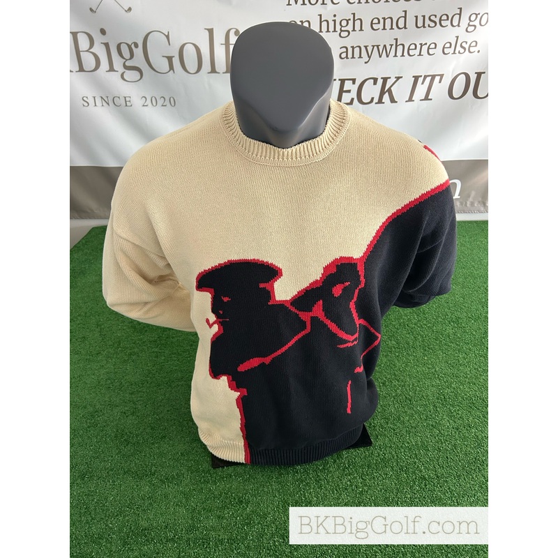 Slazenger Golf Shop Collection Piping Golfman XL 100% Cotton Knit Sweater