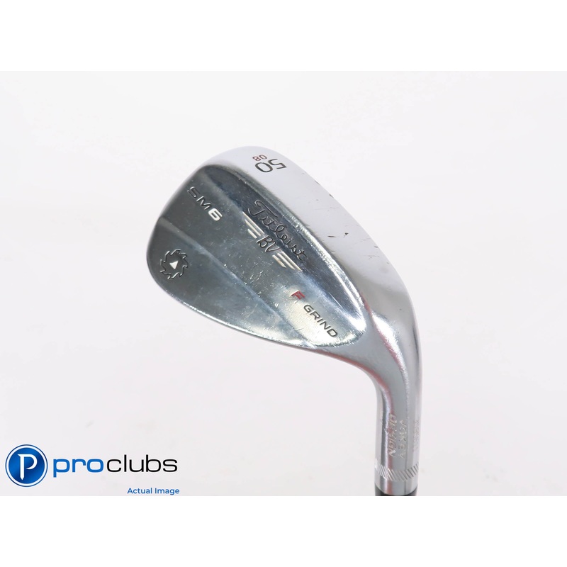 Titleist Vokey SM6 F-Grind 50*(8*) Chrome Wedge – Vokey Wedge Flex – 448725