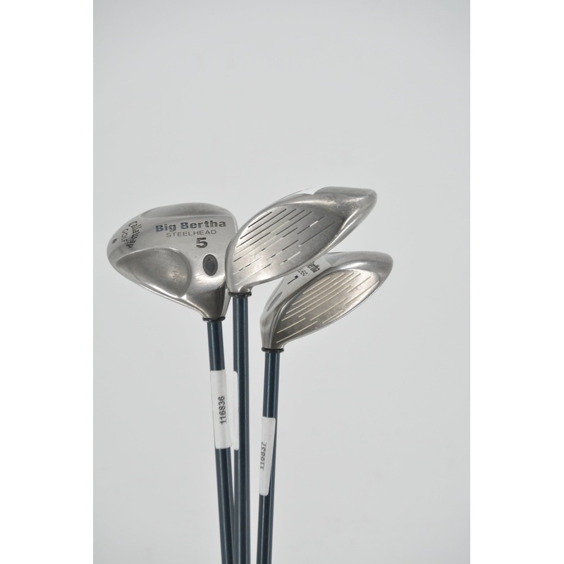 Women’s Callaway Big Bertha Steelhead 3W, 5W, 7W Wood Set W Flex