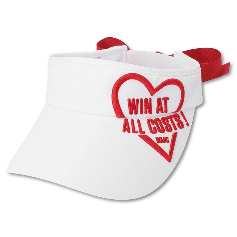 WAAC Heart Logo Sun Golf Visor White – 23 Women