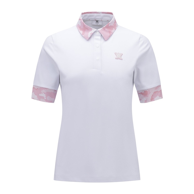 ANEW GOLF WOMEN CAMOFLAGE POINT SHORT T-SHIRT