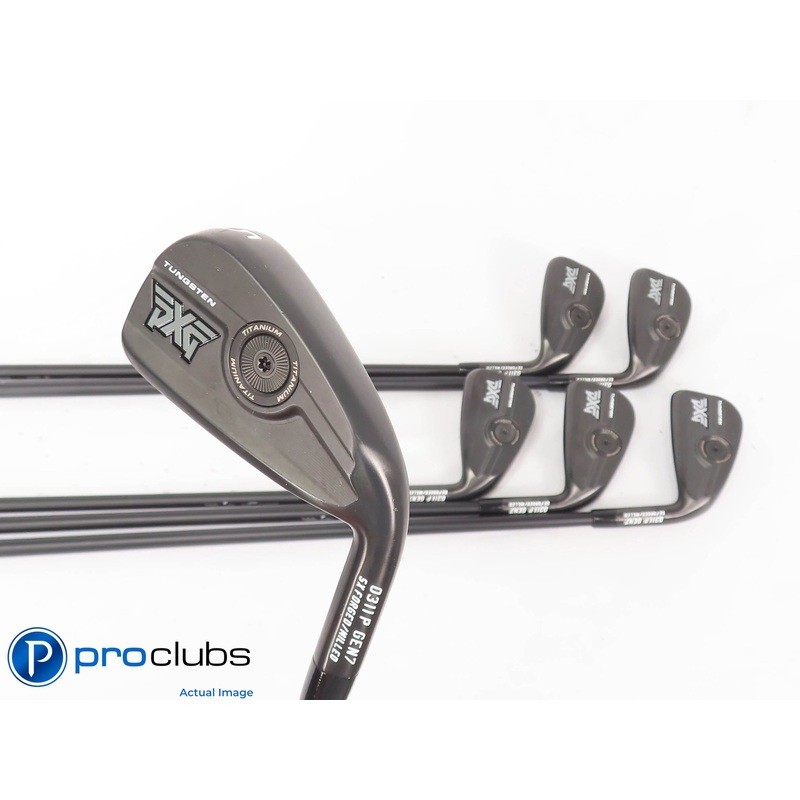Nice PXG 0311P Gen7 Black 5-PW IRON SET Axiom 105 Stiff Flex Graph +1/2″ 446084