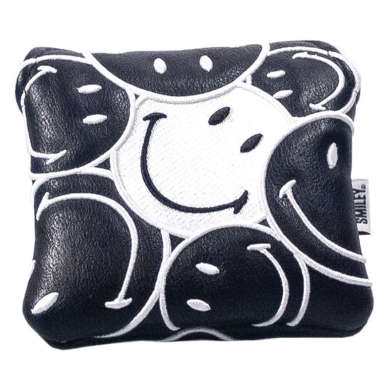 Smiley Originals Stacked Mallet Putter Headcover – Black/White