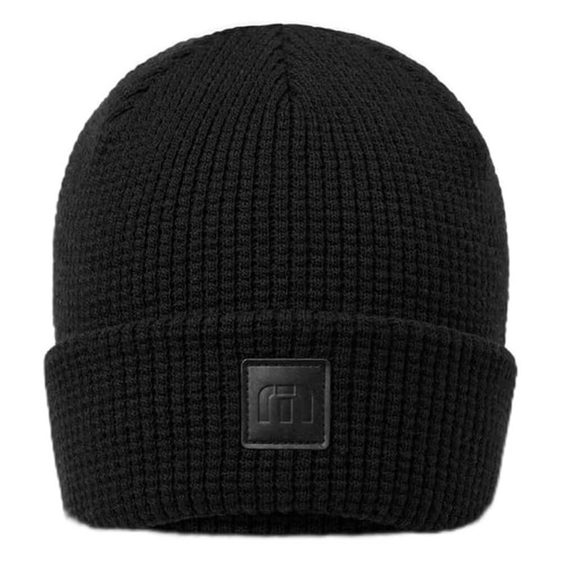 TravisMathew Cloud Waffle Golf Beanie Black – FW24 Men
