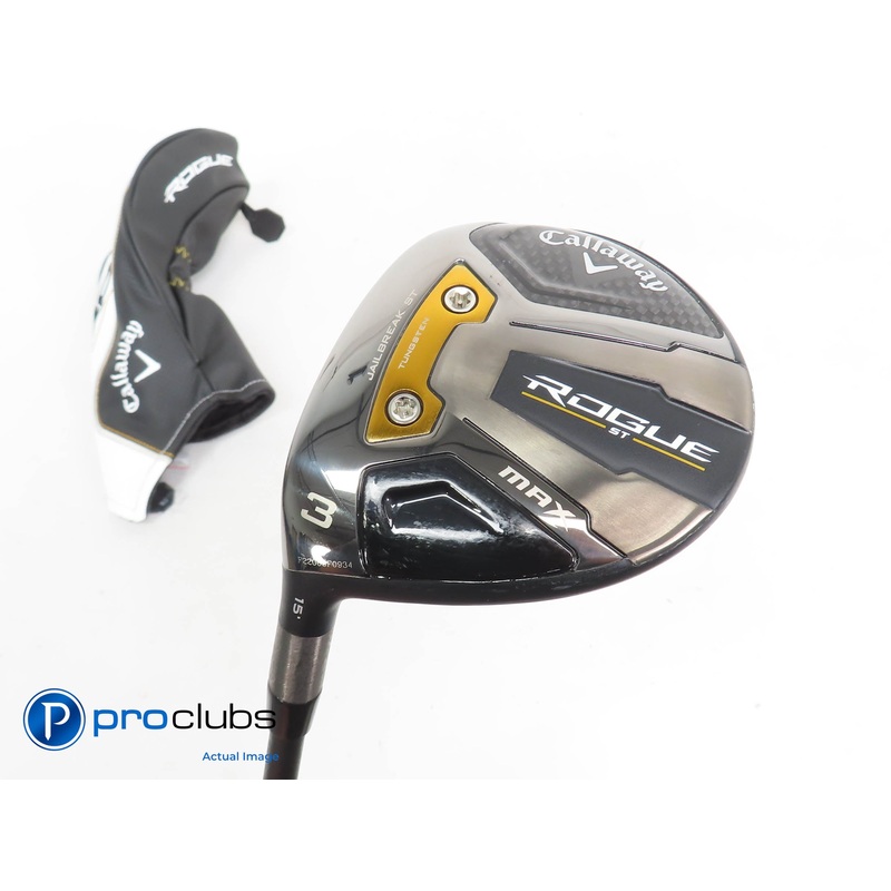 Left Hand Callaway Rogue ST MAX 15* 3 Wood w/HC- Cypher Fifty 5.5 Regular 359997