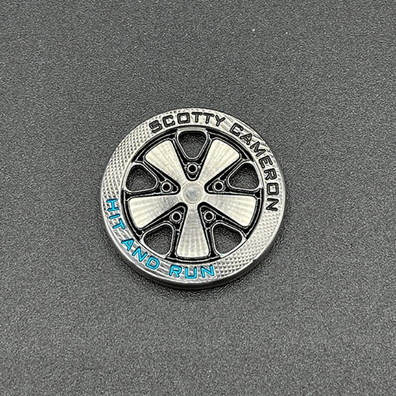 Scotty Cameron 2021 Wheel Hit And Run Black/Blue Ball Coin Marker