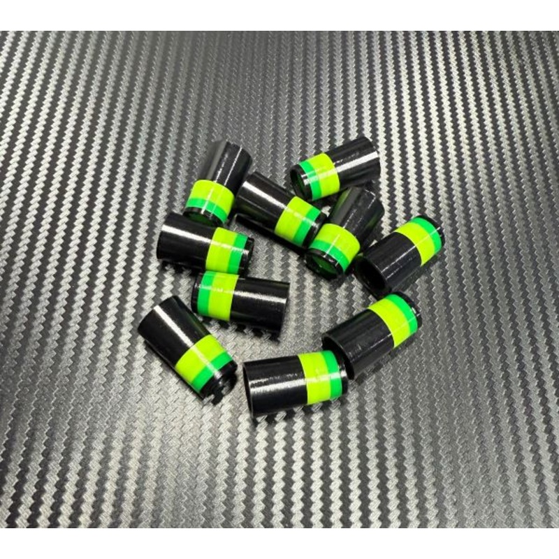 Custom Iron Ferrules 10 Pack – Black/Green/Light Green