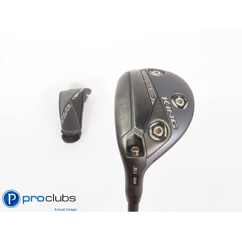 Nice Left Handed Cobra KING TEC Black 19* 3 Hybrid w/HC MMT 80 Stiff Flex 426698