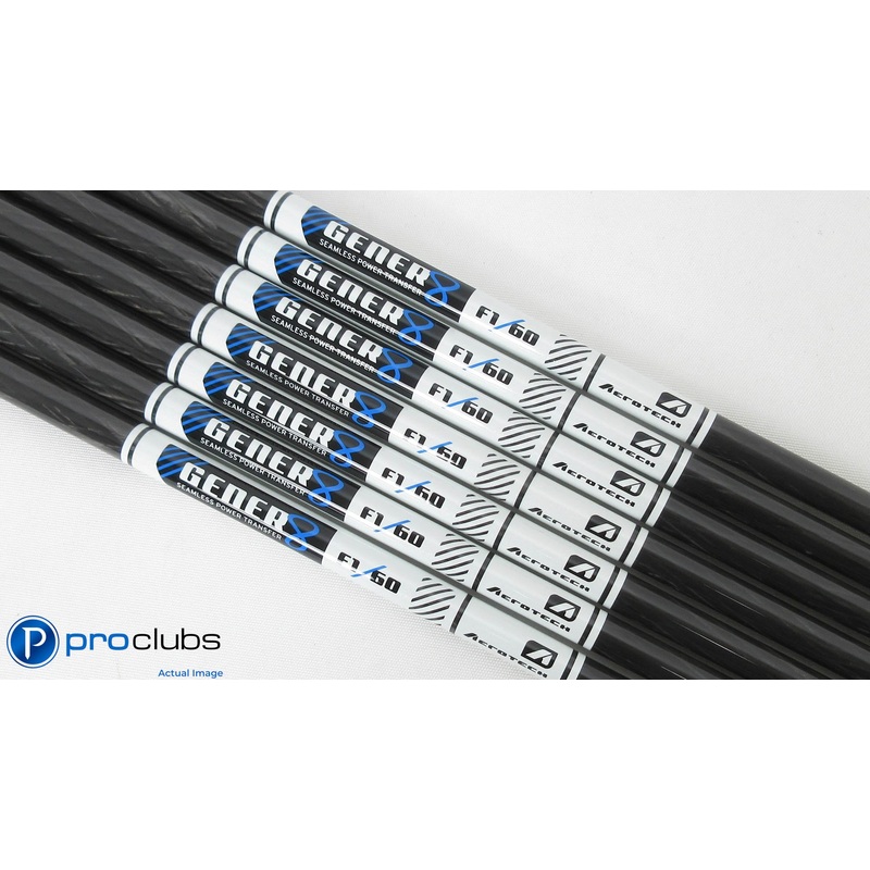 7- NEW AEROTECH GENER8 60 F1 LADIES FLEX GRAPHITE IRON SHAFTS .370 TIP #349522