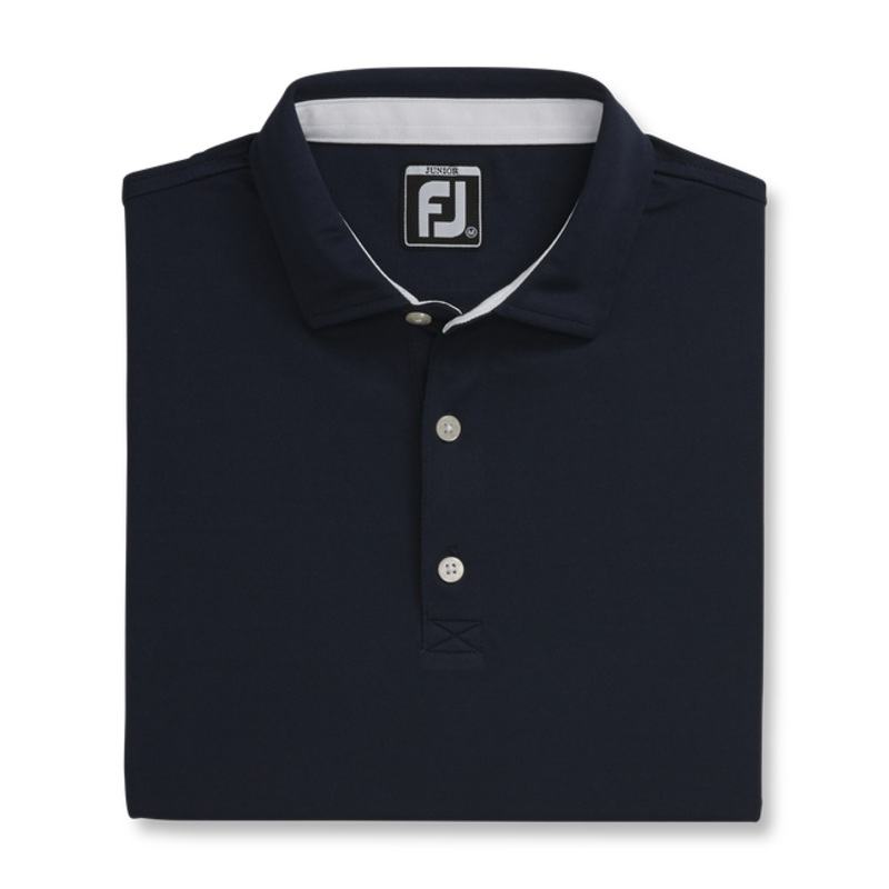FootJoy Solid Pique Self Collar Golf Polo – Junior