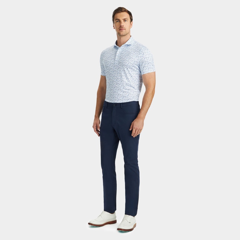 G/FORE 2024SS MEN AYE POPPY TECH JERSEY MODERN SPREAD COLLAR POLO