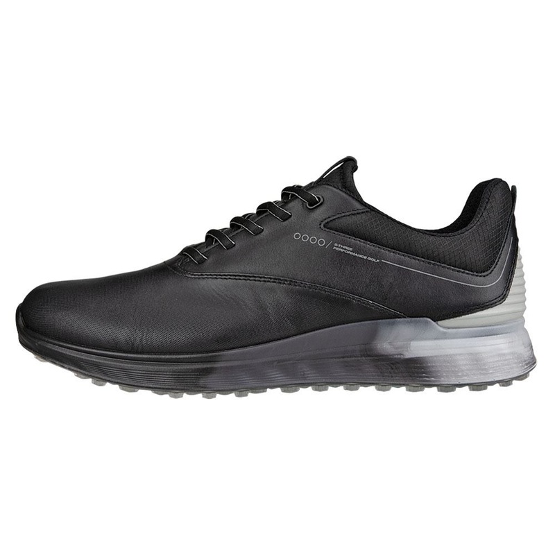 ECCO S-Three GTX Spikeless Golf Shoes Black/Concrete/Black – SS23 Men