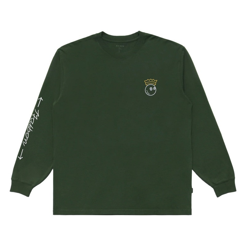 Malbon Trophy LS Golf T-Shirt Green – FW24 Men