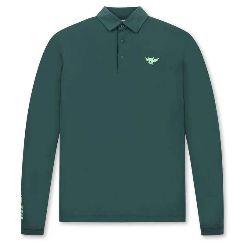 WAAC Cool Touch Longsleeve Golf Polo Green – SP25 Men