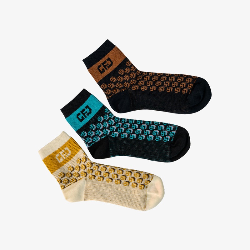 GFJ JACQUARD ANKLE HIGH SOCKS