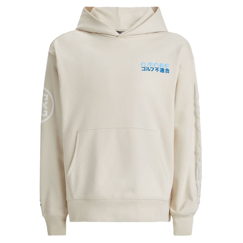 Gfore J/Fore Oversized French Terry Hoodie Golf Jacket Stone – 24 Men