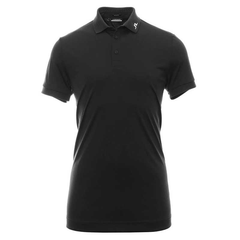 J.Lindeberg KV Regular Fit Golf Polo Black – FW23 Men