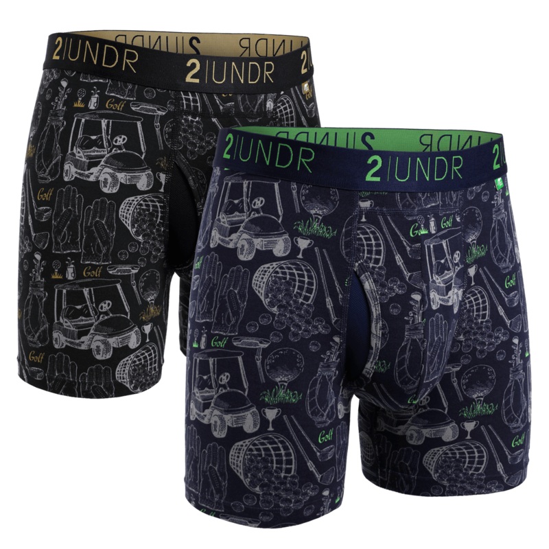 2UNDR 2 Pack – Swing Shift Boxer Brief – Range Time Black/Navy