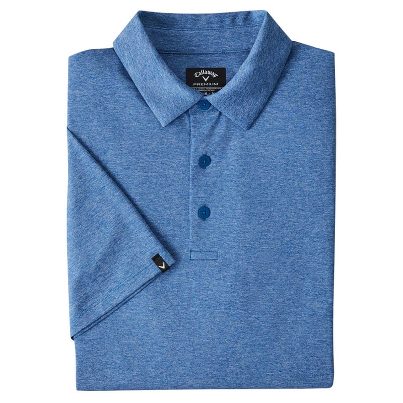 Callaway Premium Heather Soft Touch Golf Polo Galaxy Blue Heather – SS25 Men
