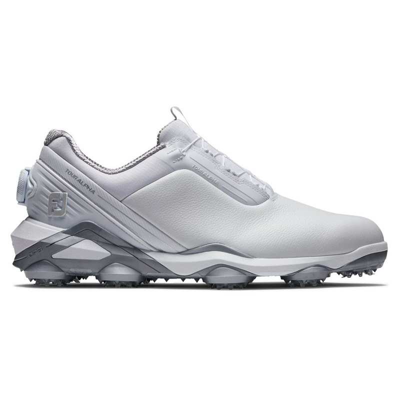 FootJoy Tour Alpha BOA Golf Shoes Previous Season Style White/Gray – 24 Men