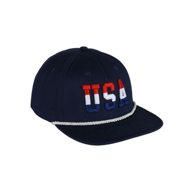 Americana Navy Cotton Twill Rope Hat