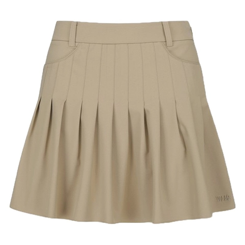 WAAC A-Line Gather Golf Skort Light Brown – FW24 Women