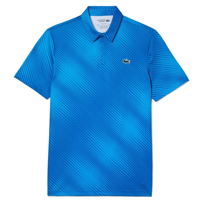 Lacoste Printed Recycled Polyester Golf Polo Blue – FW23 Men