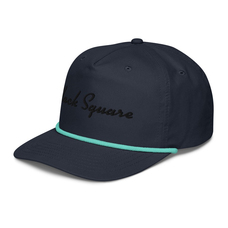 Black Square Golf Rope Hat