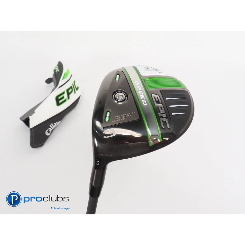 Left Handed Callaway Epic Speed 15* 3 Wood HZRDUS Smoke Stiff w/Headcover 315448