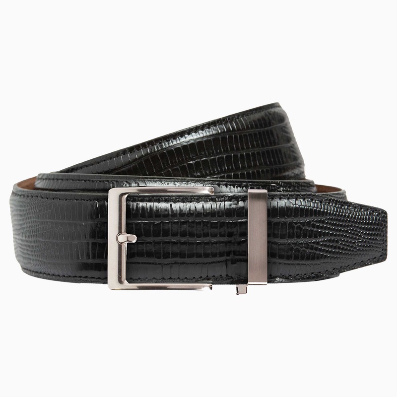 Nexbelt Lizard Black Dress Belt 1 1/2″ Strap [38mm]
