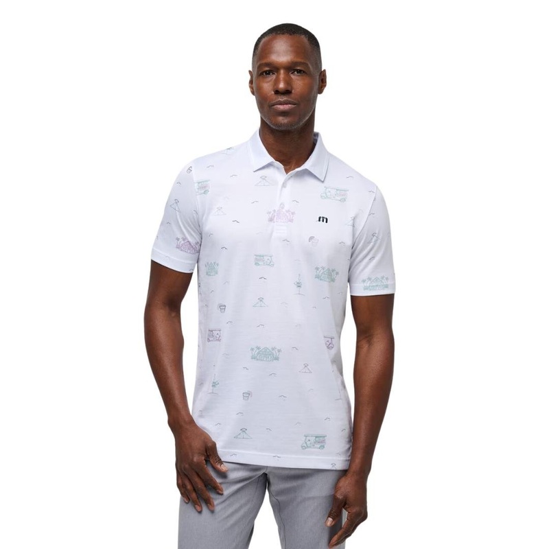 TravisMathew Men’s Tiki Mapes Print Polo 24