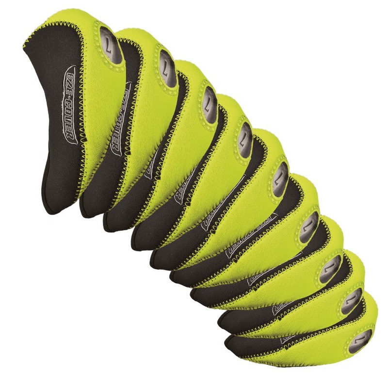 Longridge Eze Golf Iron Headcovers – Black/Lime