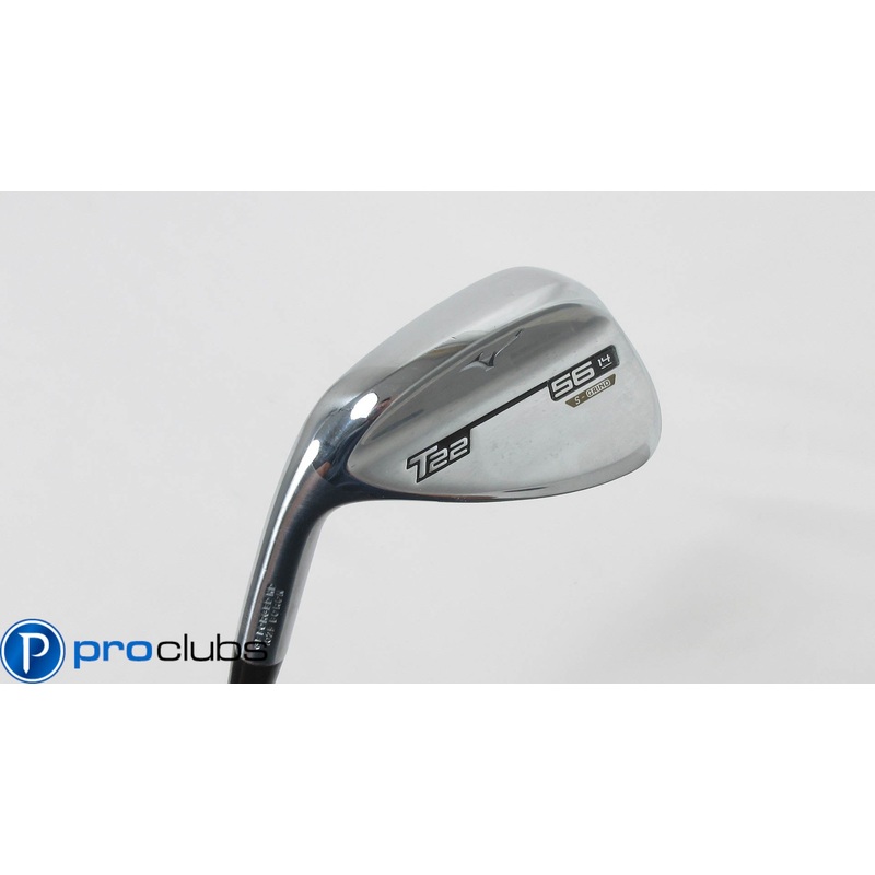 Mint! LEFT HANDED MIZUNO T22 CHROME (S-GRIND 14*) 56* WEDGE STEEL STIFF #377343