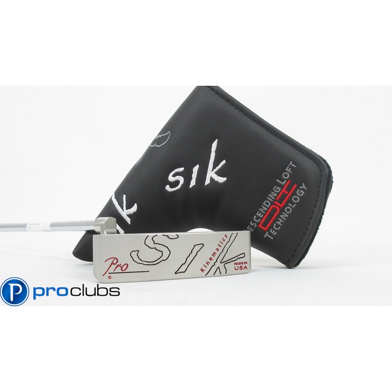 NEW LEFT HANDED SIK PRO C-SERIES PLUMBERS NECK PUTTER 34″ w/HEADCOVER #368365