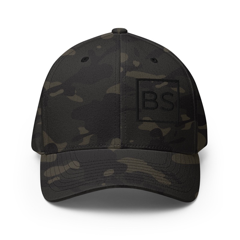 Black Square Flag Flexfit Hat