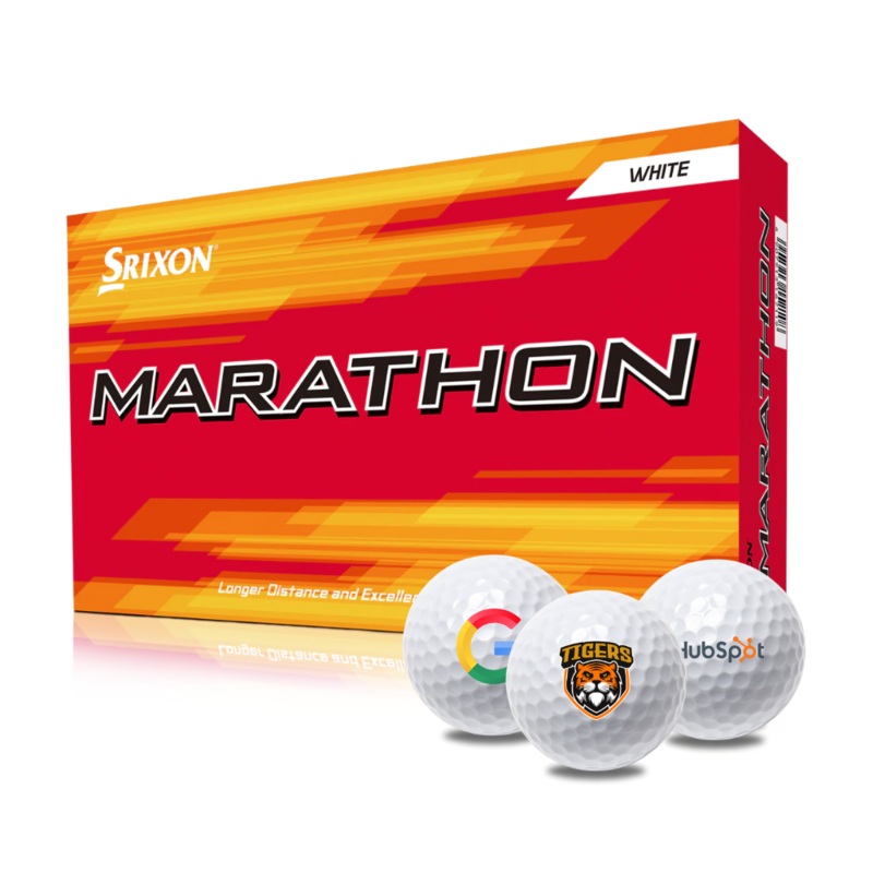 Custom Logo Srixon Marathon Golf Balls – 15 Balls Pack
