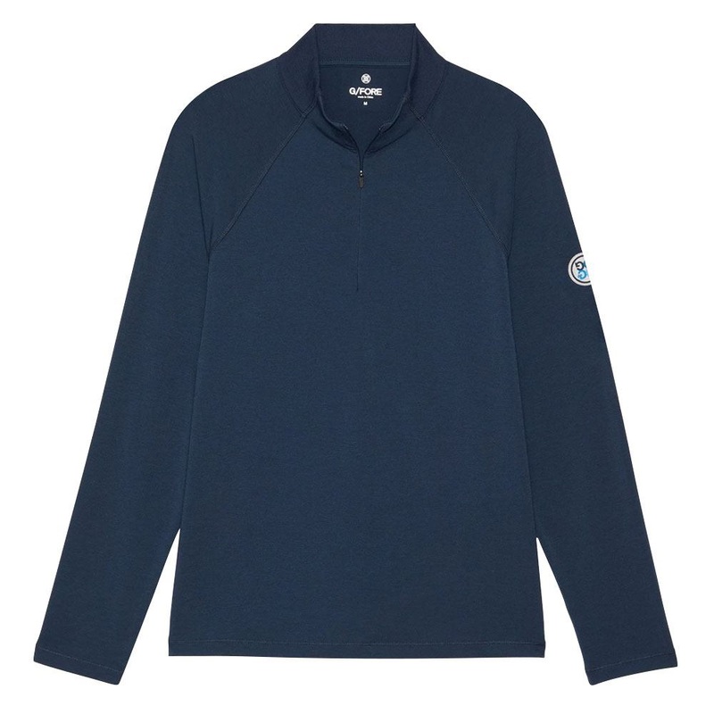 Gfore Luxe Staple Quarter Zip Mid Layer Golf Pullover Twilight – 23 Men
