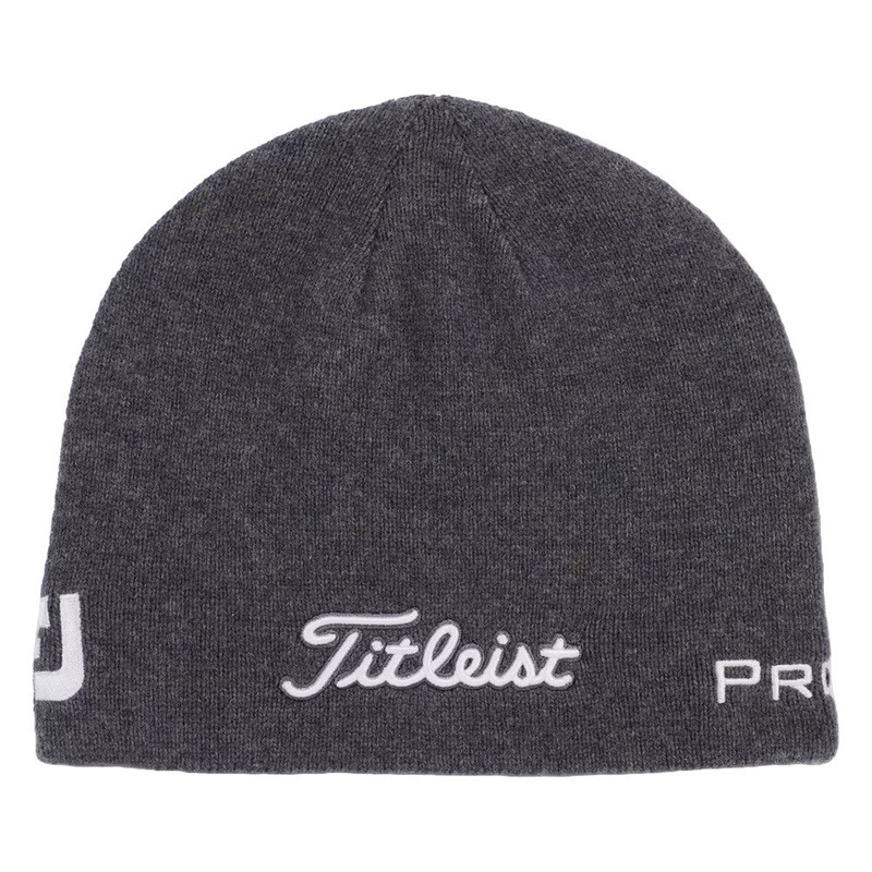 Titleist Tour Merino Golf Beanie Charcoal/White – FW24 Men